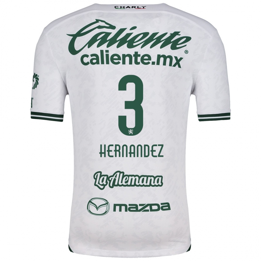 Criança Camisola Pedro Hernández #3 Branco Verde Alternativa 2024/25 Camisa