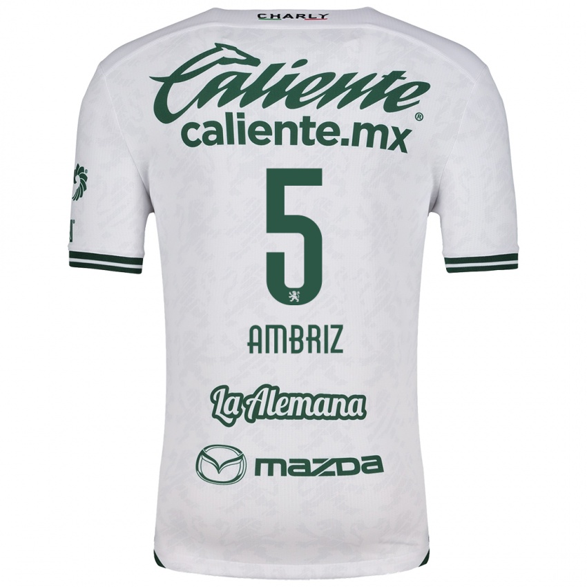 Criança Camisola Fidel Ambríz #5 Branco Verde Alternativa 2024/25 Camisa