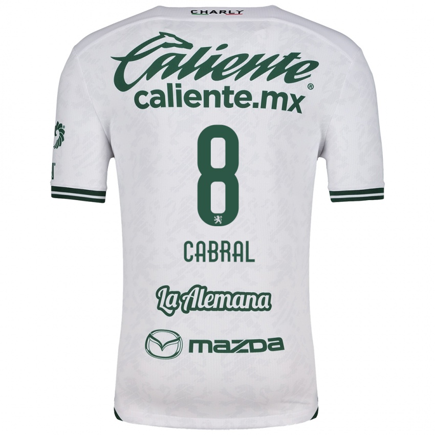 Criança Camisola Luciano Cabral #8 Branco Verde Alternativa 2024/25 Camisa