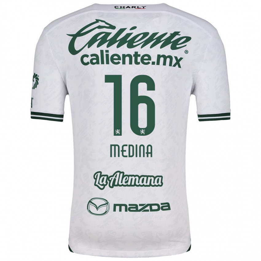 Criança Camisola Alan Medina #16 Branco Verde Alternativa 2024/25 Camisa