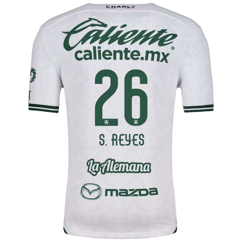 Criança Camisola Salvador Reyes #26 Branco Verde Alternativa 2024/25 Camisa