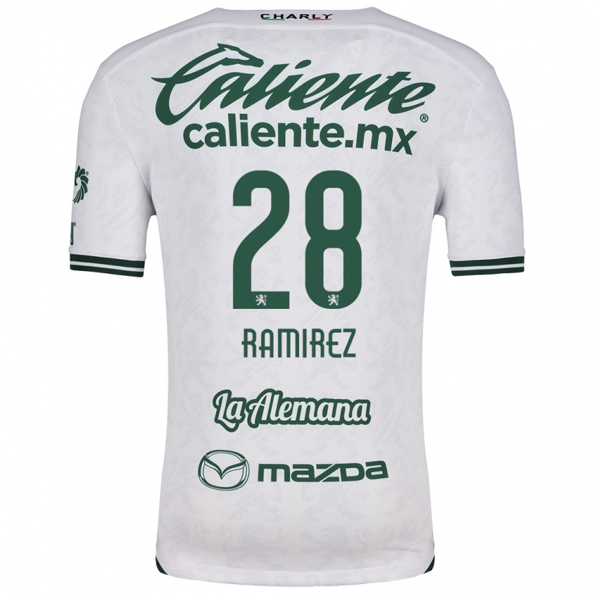 Criança Camisola David Ramírez #28 Branco Verde Alternativa 2024/25 Camisa