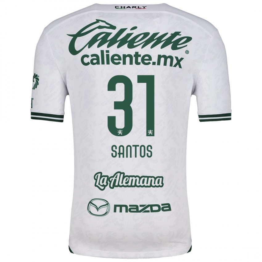 Criança Camisola Sebastián Santos #31 Branco Verde Alternativa 2024/25 Camisa