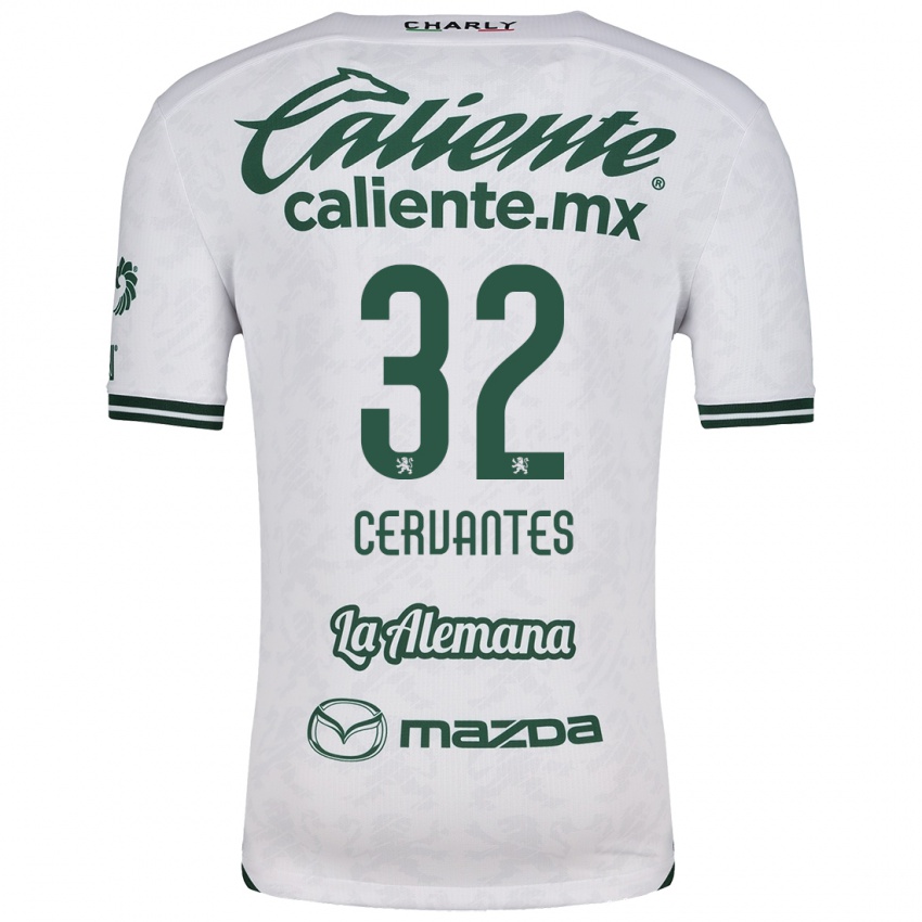 Criança Camisola Luis Cervantes #32 Branco Verde Alternativa 2024/25 Camisa