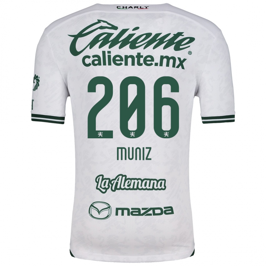 Criança Camisola Isaác Muñíz #206 Branco Verde Alternativa 2024/25 Camisa