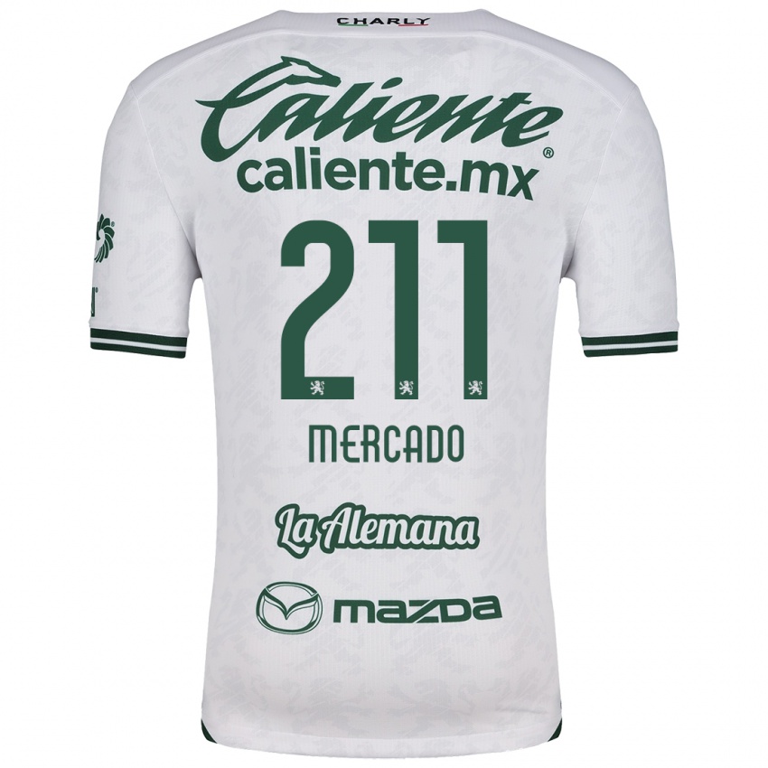 Criança Camisola Diego Mercado #211 Branco Verde Alternativa 2024/25 Camisa