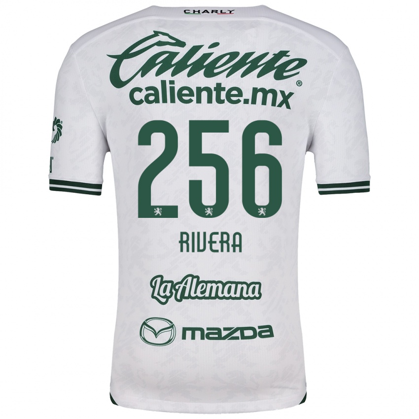 Criança Camisola Fernando Rivera #256 Branco Verde Alternativa 2024/25 Camisa