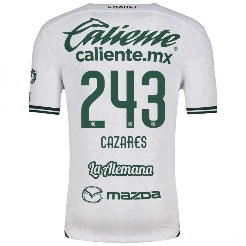 Criança Camisola Juan Cázares #243 Branco Verde Alternativa 2024/25 Camisa