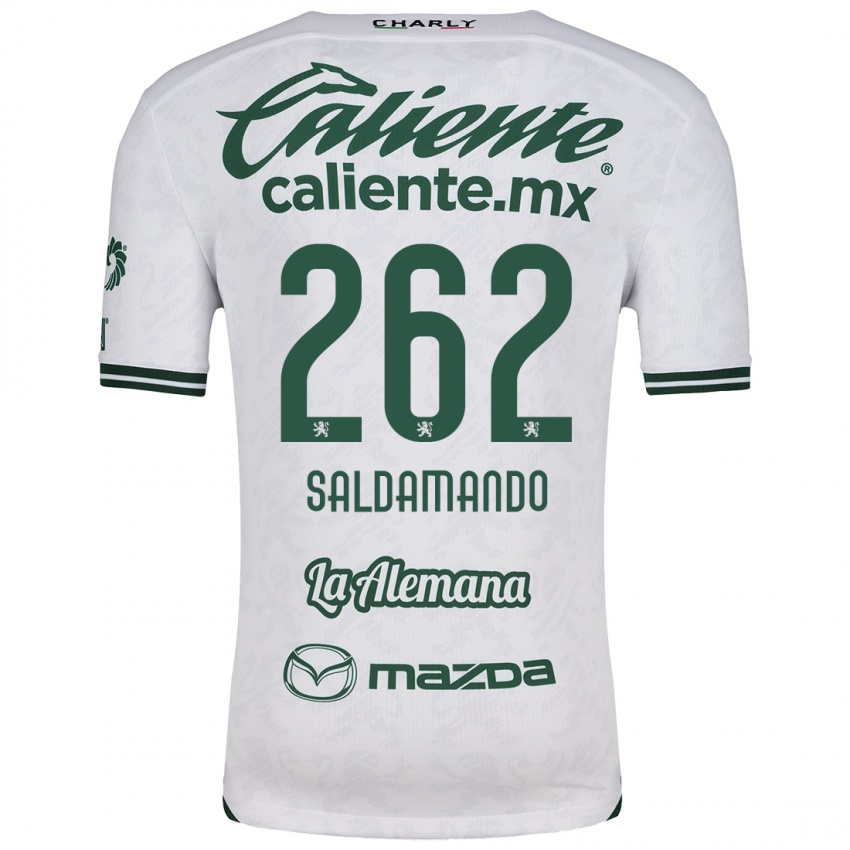 Criança Camisola José Saldamando #262 Branco Verde Alternativa 2024/25 Camisa