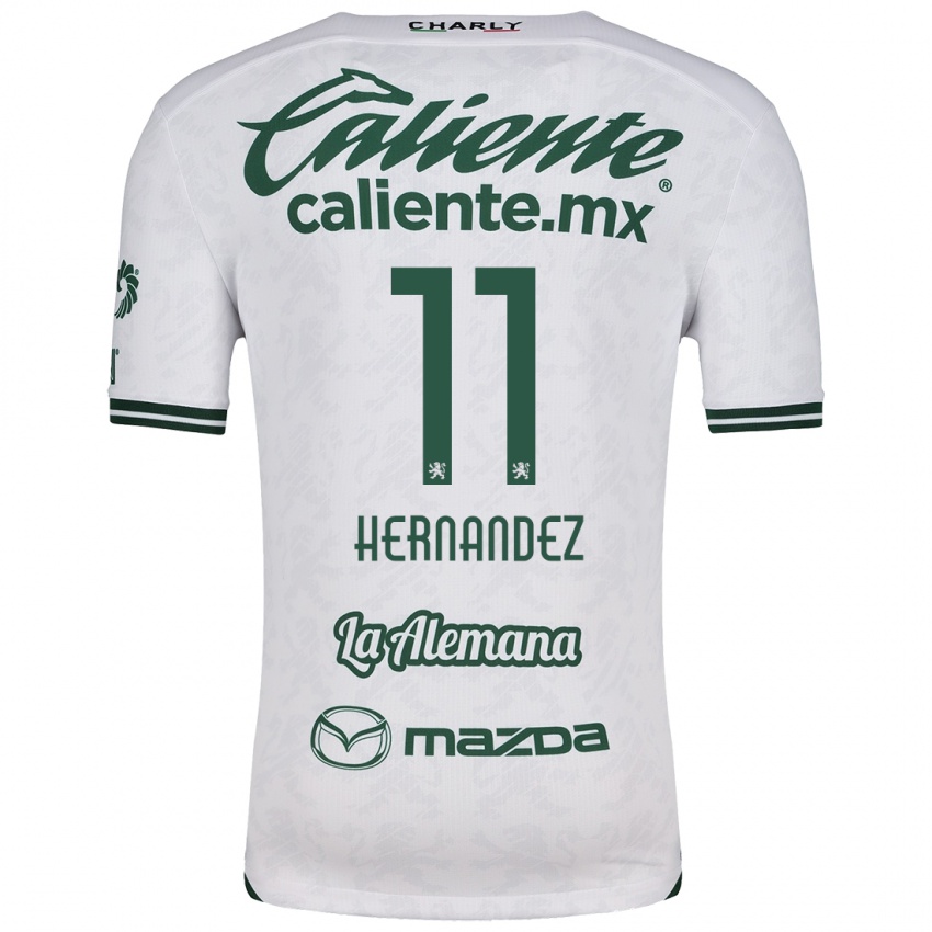 Criança Camisola Elías Hernández #11 Branco Verde Alternativa 2024/25 Camisa