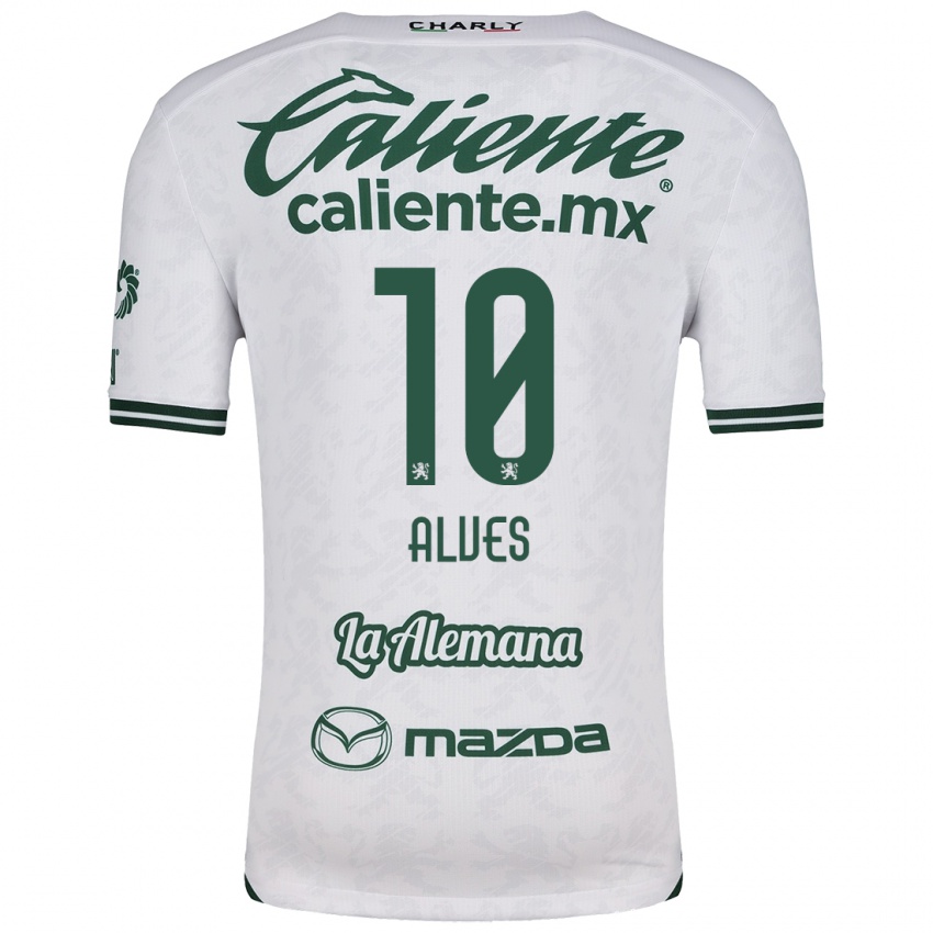 Criança Camisola Maria Alves #10 Branco Verde Alternativa 2024/25 Camisa