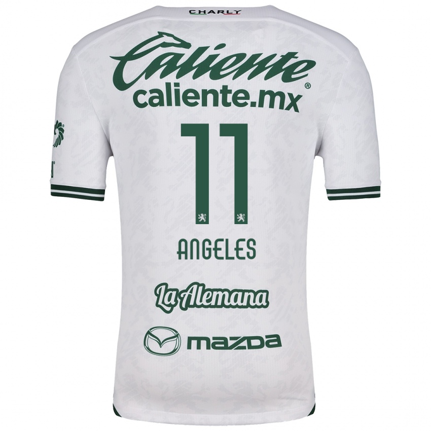 Criança Camisola Lizbeth Ángeles #11 Branco Verde Alternativa 2024/25 Camisa