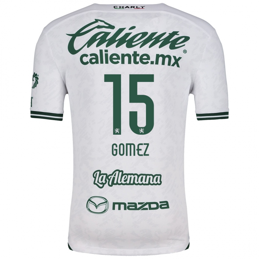 Criança Camisola Paulina Gómez #15 Branco Verde Alternativa 2024/25 Camisa