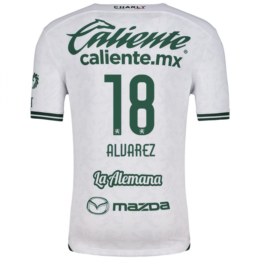 Criança Camisola Yazmin Álvarez #18 Branco Verde Alternativa 2024/25 Camisa