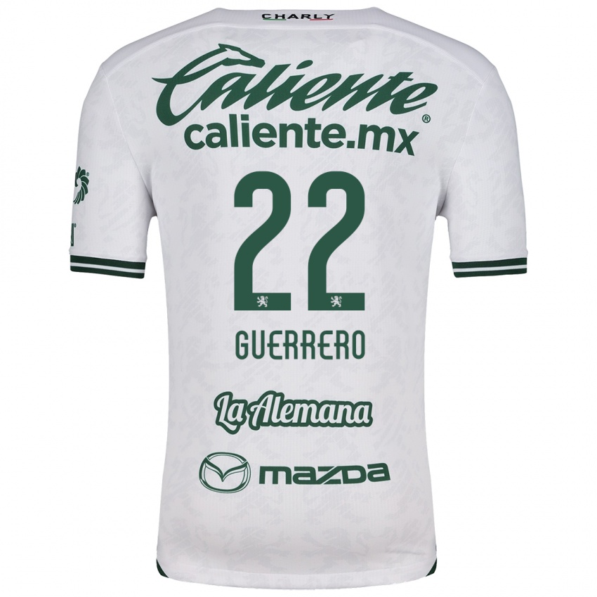 Criança Camisola África Guerrero #22 Branco Verde Alternativa 2024/25 Camisa