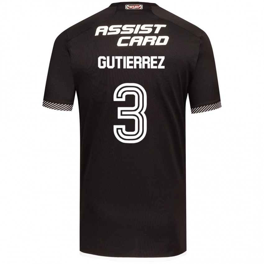 Criança Camisola Daniel Gutiérrez #3 Preto Branco Alternativa 2024/25 Camisa