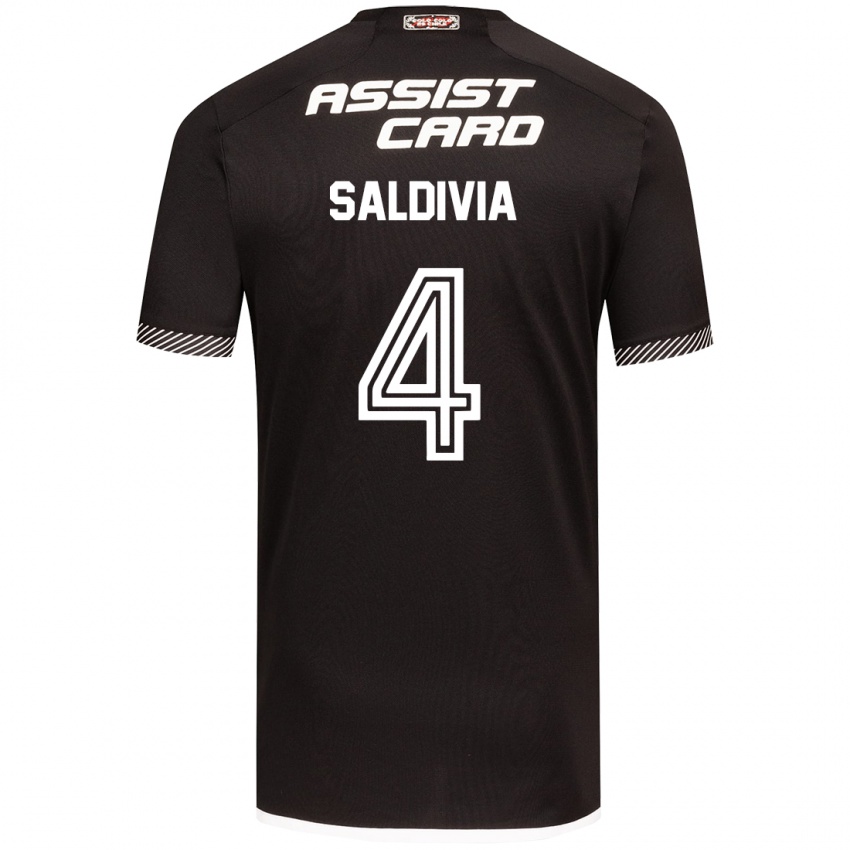 Criança Camisola Alan Saldivia #4 Preto Branco Alternativa 2024/25 Camisa