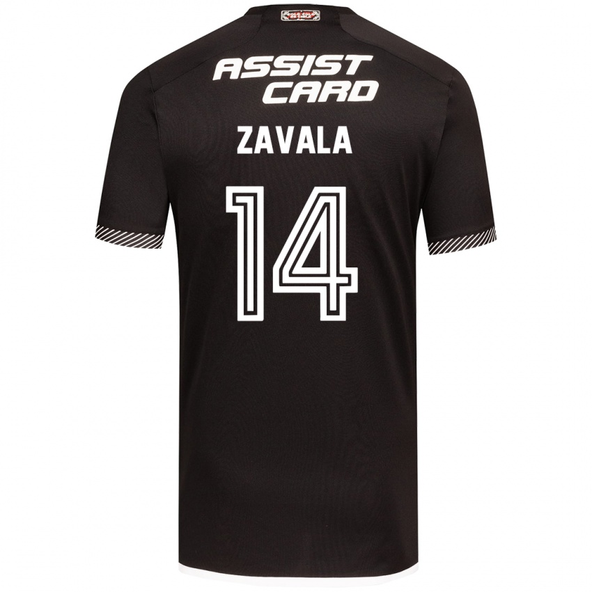 Criança Camisola Cristián Zavala #14 Preto Branco Alternativa 2024/25 Camisa