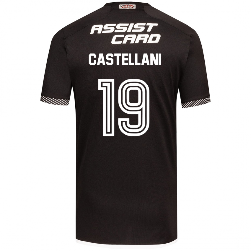 Criança Camisola Gonzalo Castellani #19 Preto Branco Alternativa 2024/25 Camisa