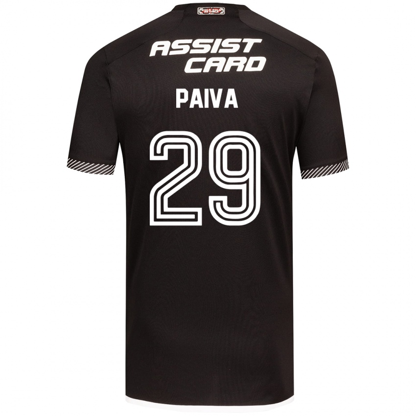 Criança Camisola Guillermo Paiva #29 Preto Branco Alternativa 2024/25 Camisa