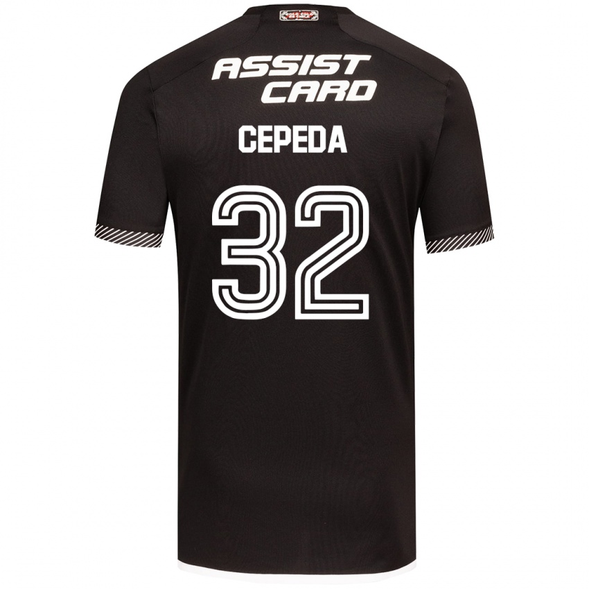 Criança Camisola Lucas Cepeda #32 Preto Branco Alternativa 2024/25 Camisa