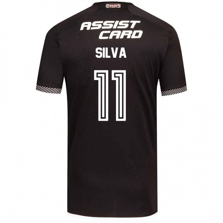 Criança Camisola Martín Silva #11 Preto Branco Alternativa 2024/25 Camisa