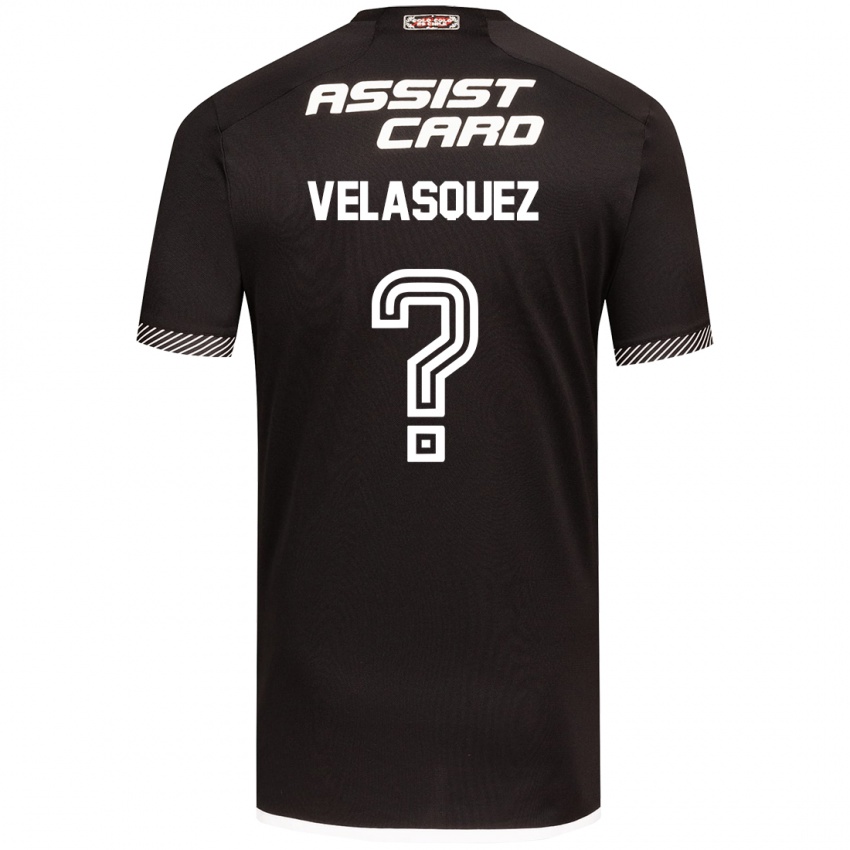 Criança Camisola Milovan Velásquez #0 Preto Branco Alternativa 2024/25 Camisa