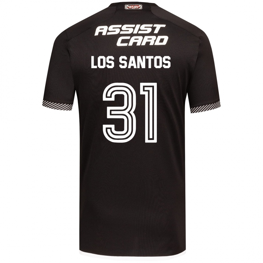 Criança Camisola Matías De Los Santos #31 Preto Branco Alternativa 2024/25 Camisa