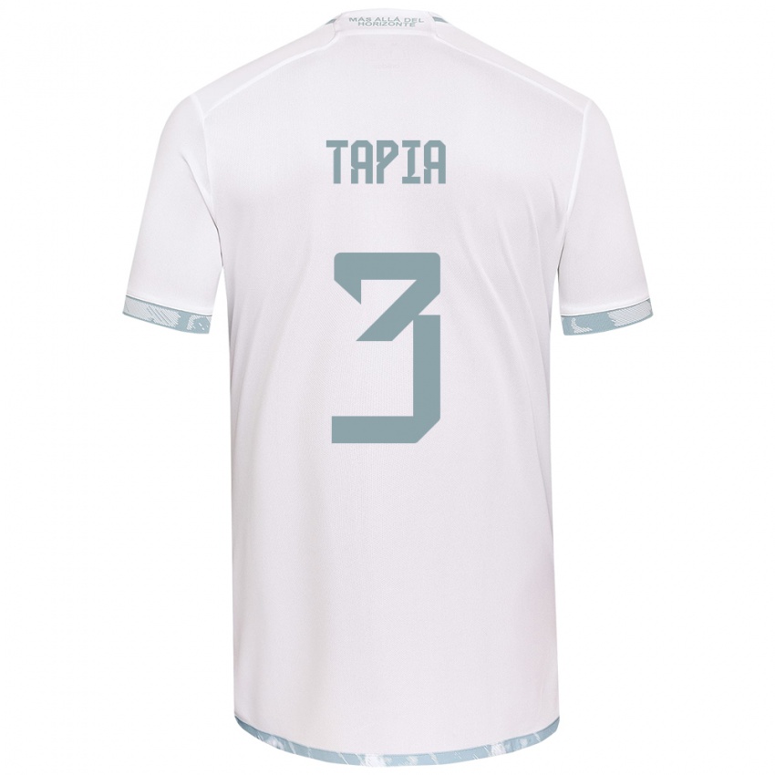 Criança Camisola Ignacio Tapia #3 Branco Cinza Alternativa 2024/25 Camisa