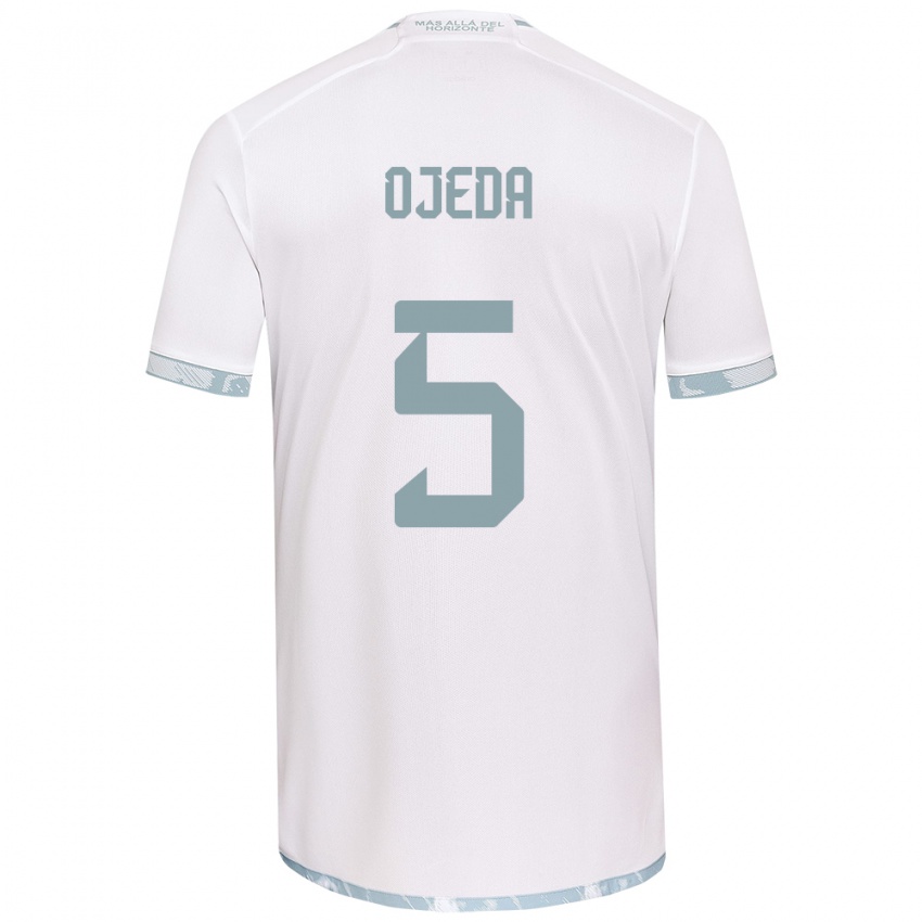 Criança Camisola Emmanuel Ojeda #5 Branco Cinza Alternativa 2024/25 Camisa