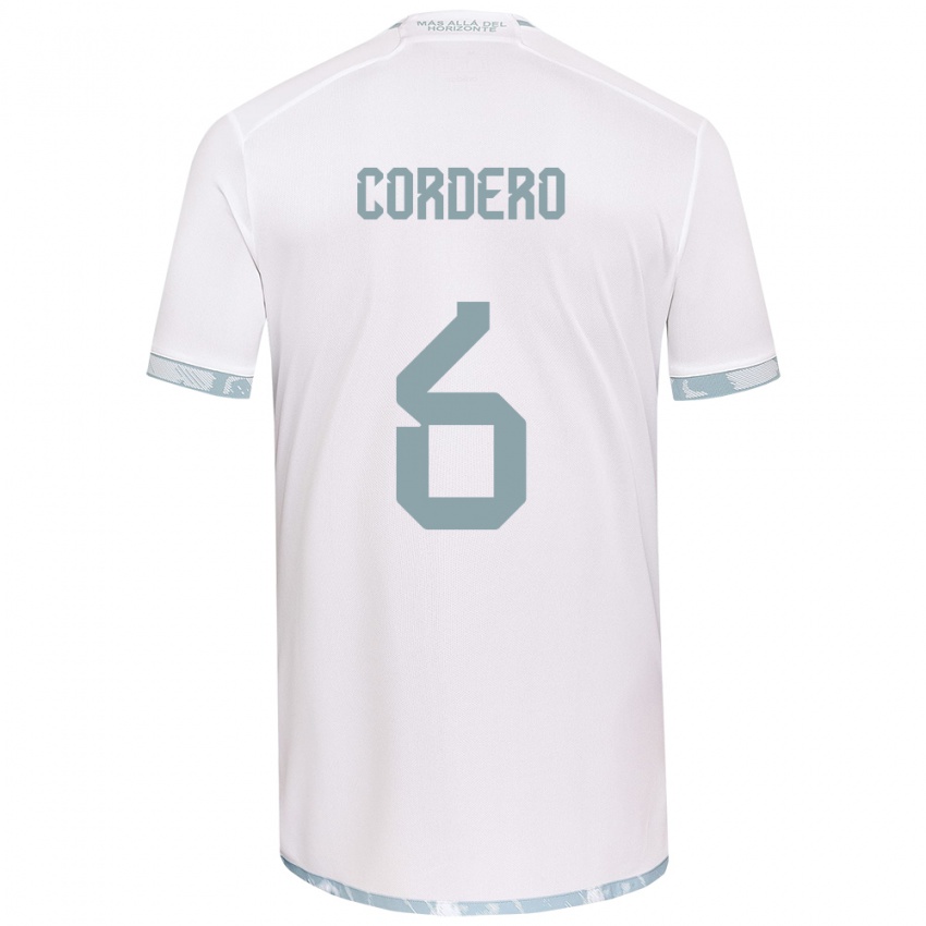 Criança Camisola Renato Cordero #6 Branco Cinza Alternativa 2024/25 Camisa