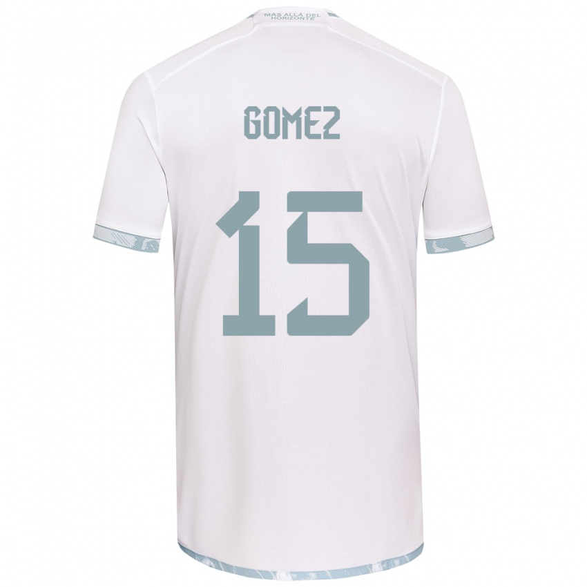 Criança Camisola Juan Pablo Gómez #15 Branco Cinza Alternativa 2024/25 Camisa