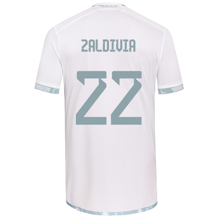 Criança Camisola Matías Zaldivia #22 Branco Cinza Alternativa 2024/25 Camisa