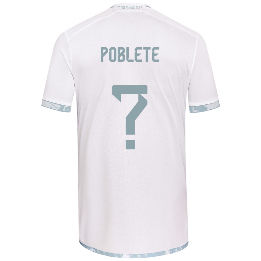 Criança Camisola José Poblete #0 Branco Cinza Alternativa 2024/25 Camisa