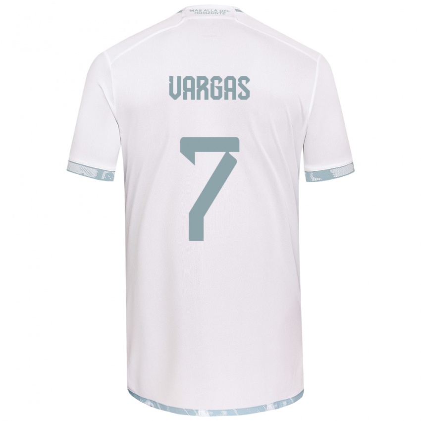 Criança Camisola Jeisson Vargas #7 Branco Cinza Alternativa 2024/25 Camisa