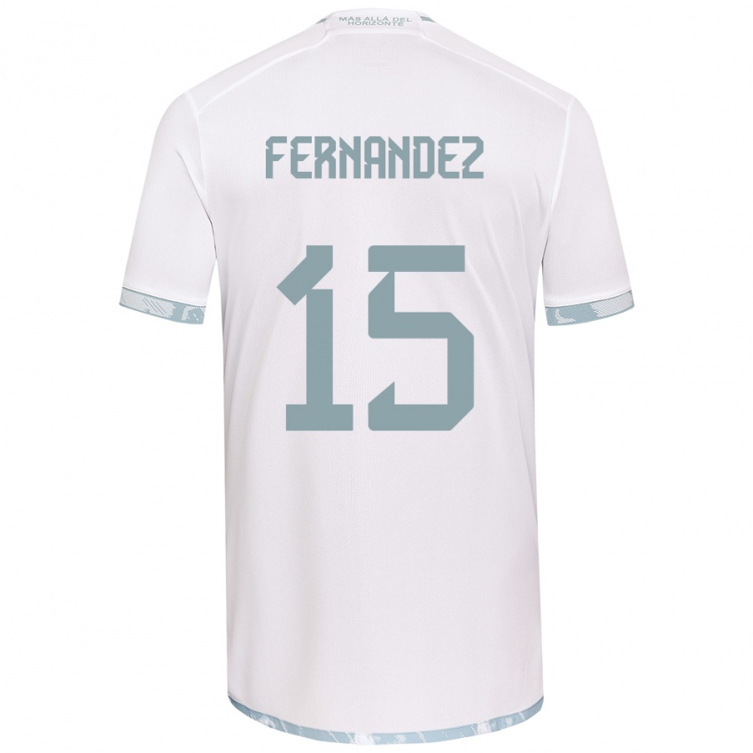 Criança Camisola Vicente Fernández #15 Branco Cinza Alternativa 2024/25 Camisa