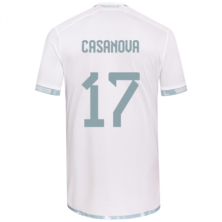 Criança Camisola Luis Casanova #17 Branco Cinza Alternativa 2024/25 Camisa