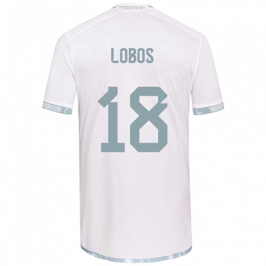 Criança Camisola Franco Lobos #18 Branco Cinza Alternativa 2024/25 Camisa