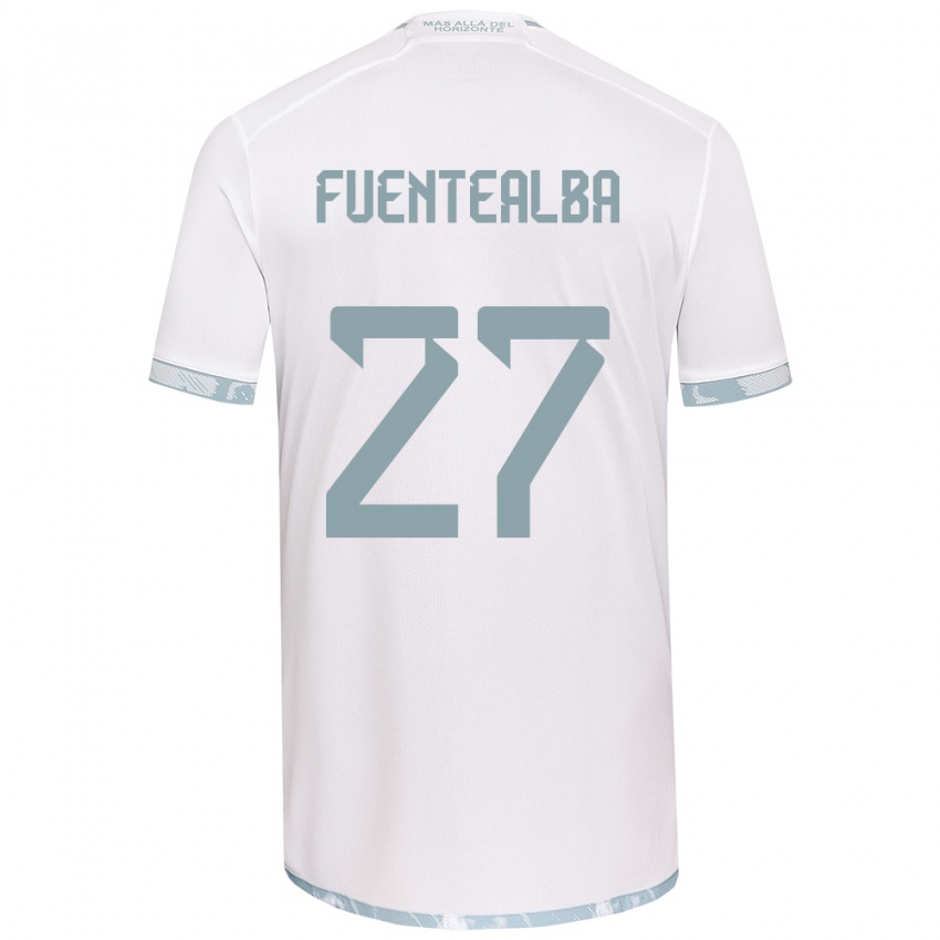 Criança Camisola Jeison Fuentealba #27 Branco Cinza Alternativa 2024/25 Camisa