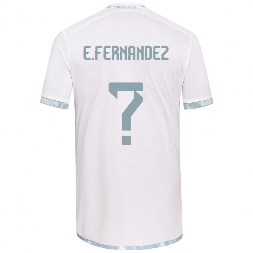 Criança Camisola Enzo Fernández #0 Branco Cinza Alternativa 2024/25 Camisa