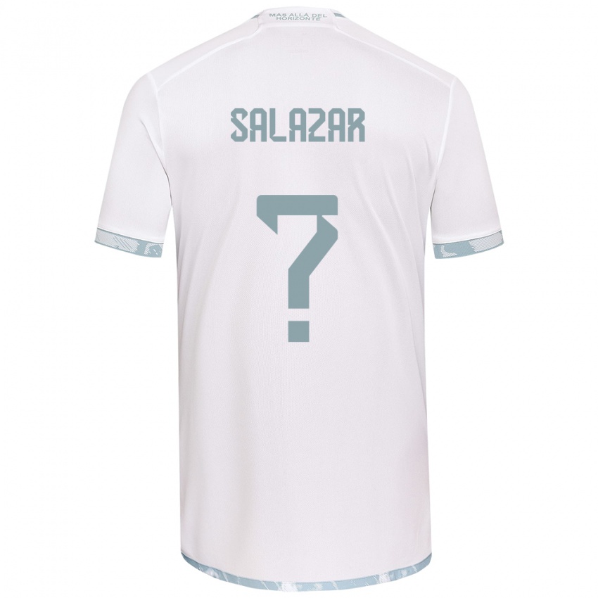 Criança Camisola Yahir Salazar #0 Branco Cinza Alternativa 2024/25 Camisa