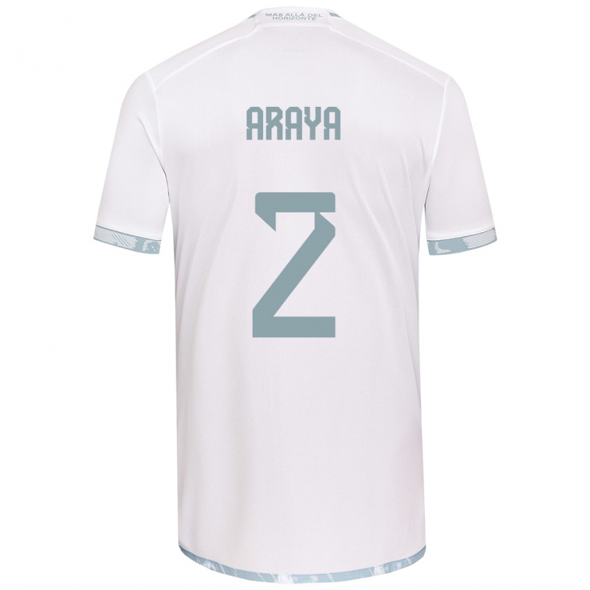 Criança Camisola Fernanda Araya #2 Branco Cinza Alternativa 2024/25 Camisa