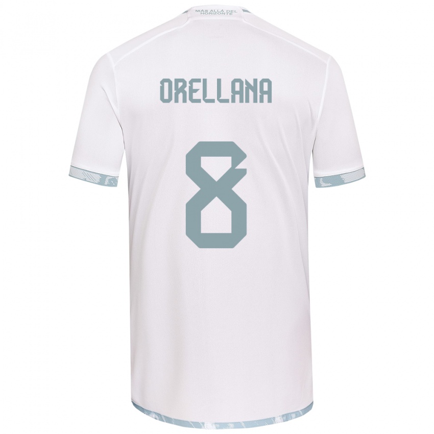 Criança Camisola Denisse Orellana #8 Branco Cinza Alternativa 2024/25 Camisa