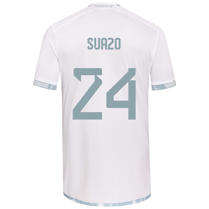 Criança Camisola Arantza Suazo #24 Branco Cinza Alternativa 2024/25 Camisa