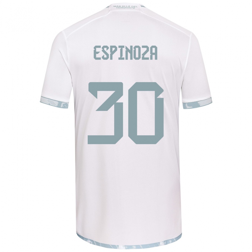 Criança Camisola Isidora Espinoza #30 Branco Cinza Alternativa 2024/25 Camisa