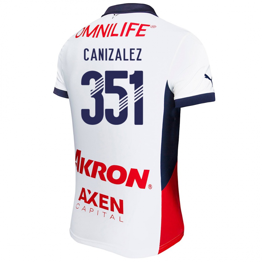 Criança Camisola Djorkaeff Canizalez #351 Branco Vermelho Azul Alternativa 2024/25 Camisa