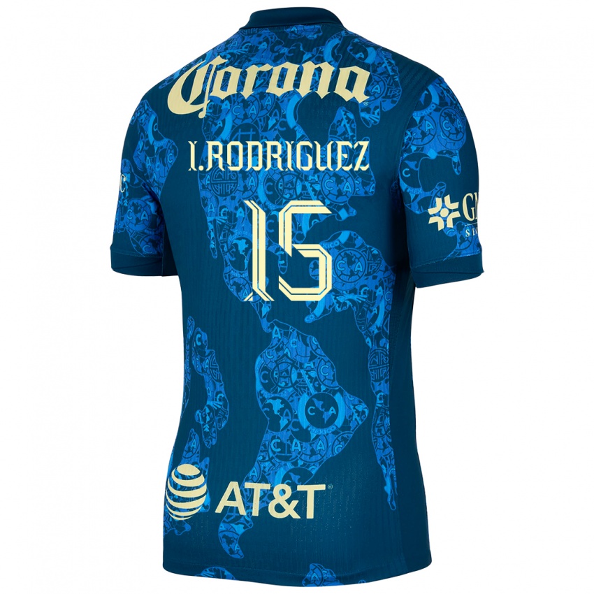 Criança Camisola Iván Rodríguez #15 Azul Amarelo Alternativa 2024/25 Camisa