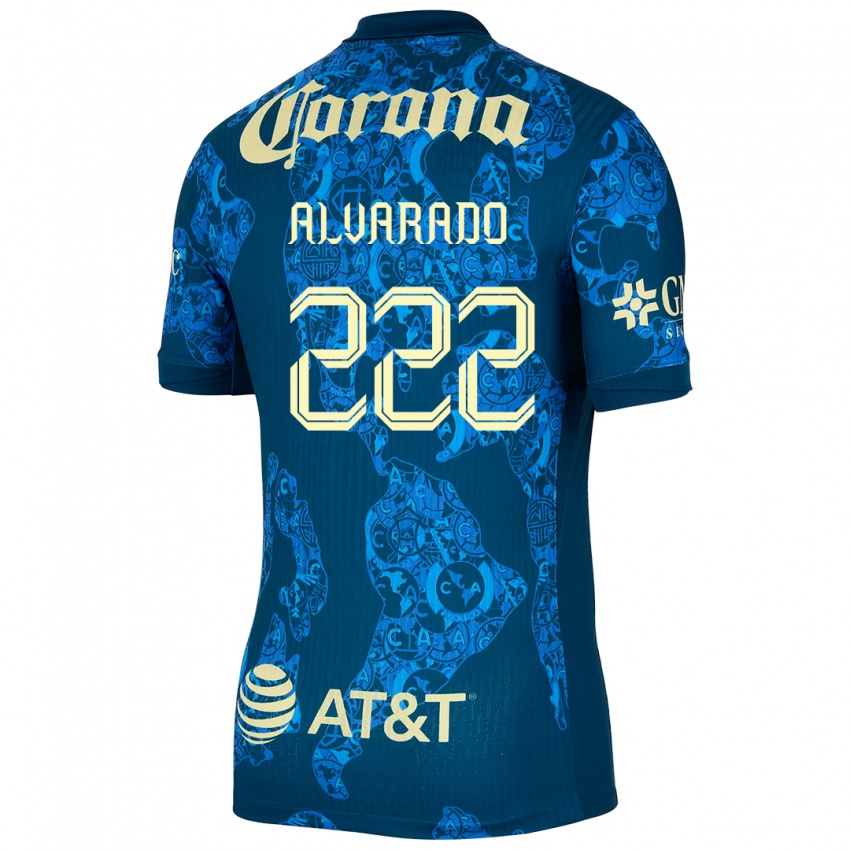 Criança Camisola Daniel Alvarado #222 Azul Amarelo Alternativa 2024/25 Camisa