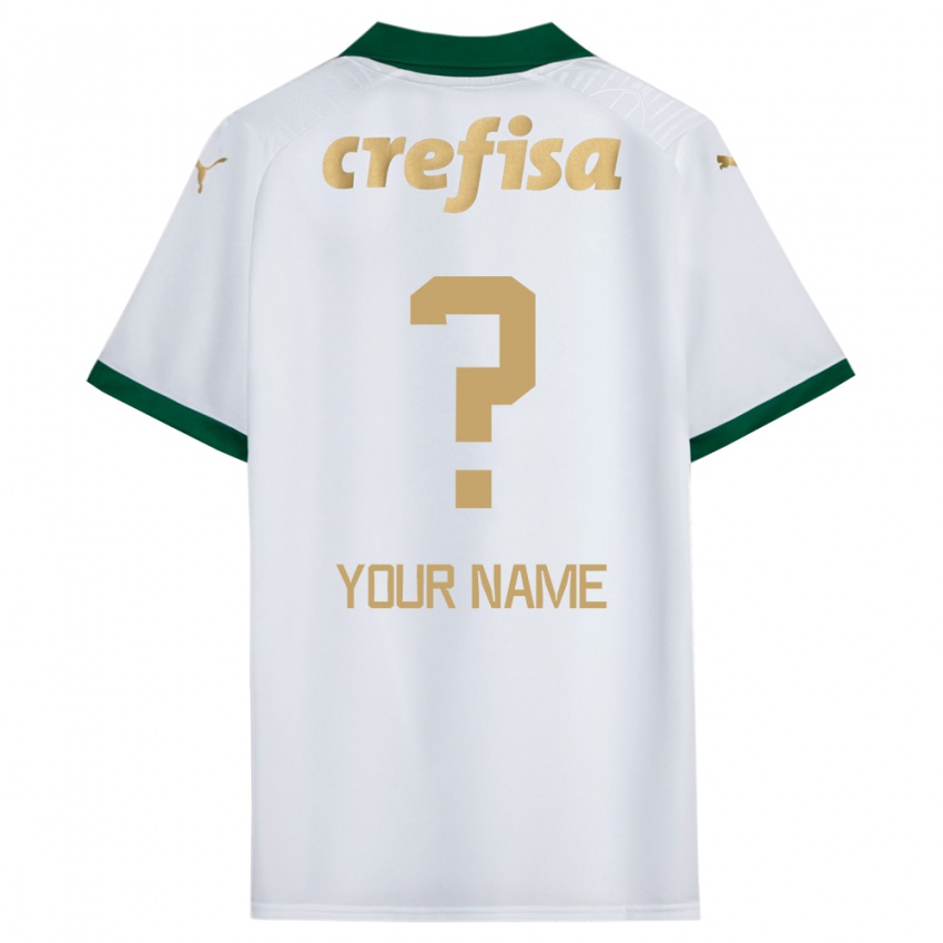 Criança Camisola Seu Nome #0 Branco Verde Alternativa 2024/25 Camisa