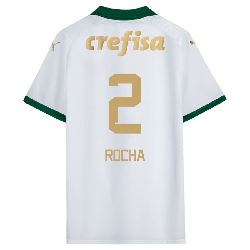 Criança Camisola Marcos Rocha #2 Branco Verde Alternativa 2024/25 Camisa